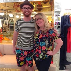 Trina Turk silk off-the-shoulder top